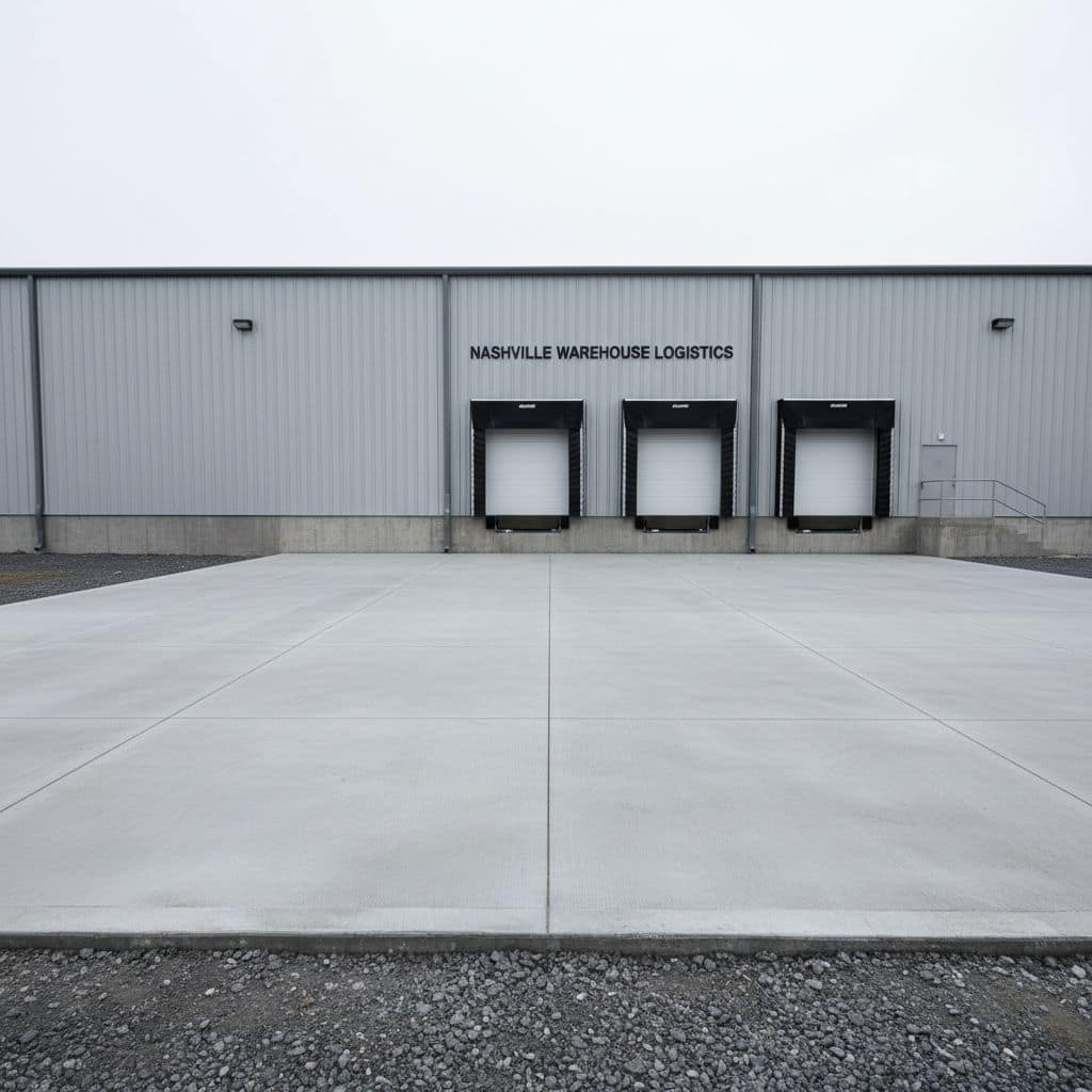 PSIP-certified 4000 PSI commercial concrete slab finished by Pumas Concrete