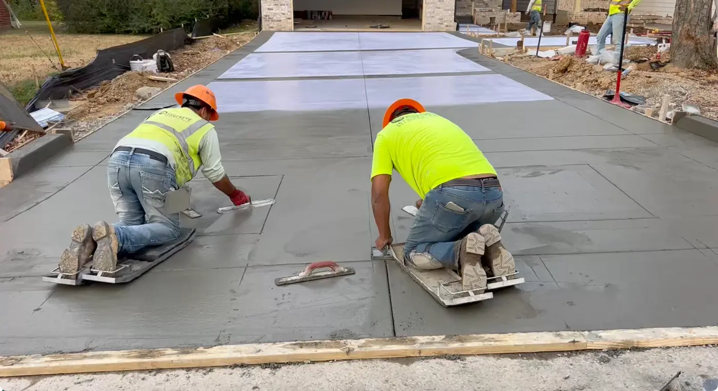 Pumas Concrete, Stamp Application during Stamped Concrete in Nashville