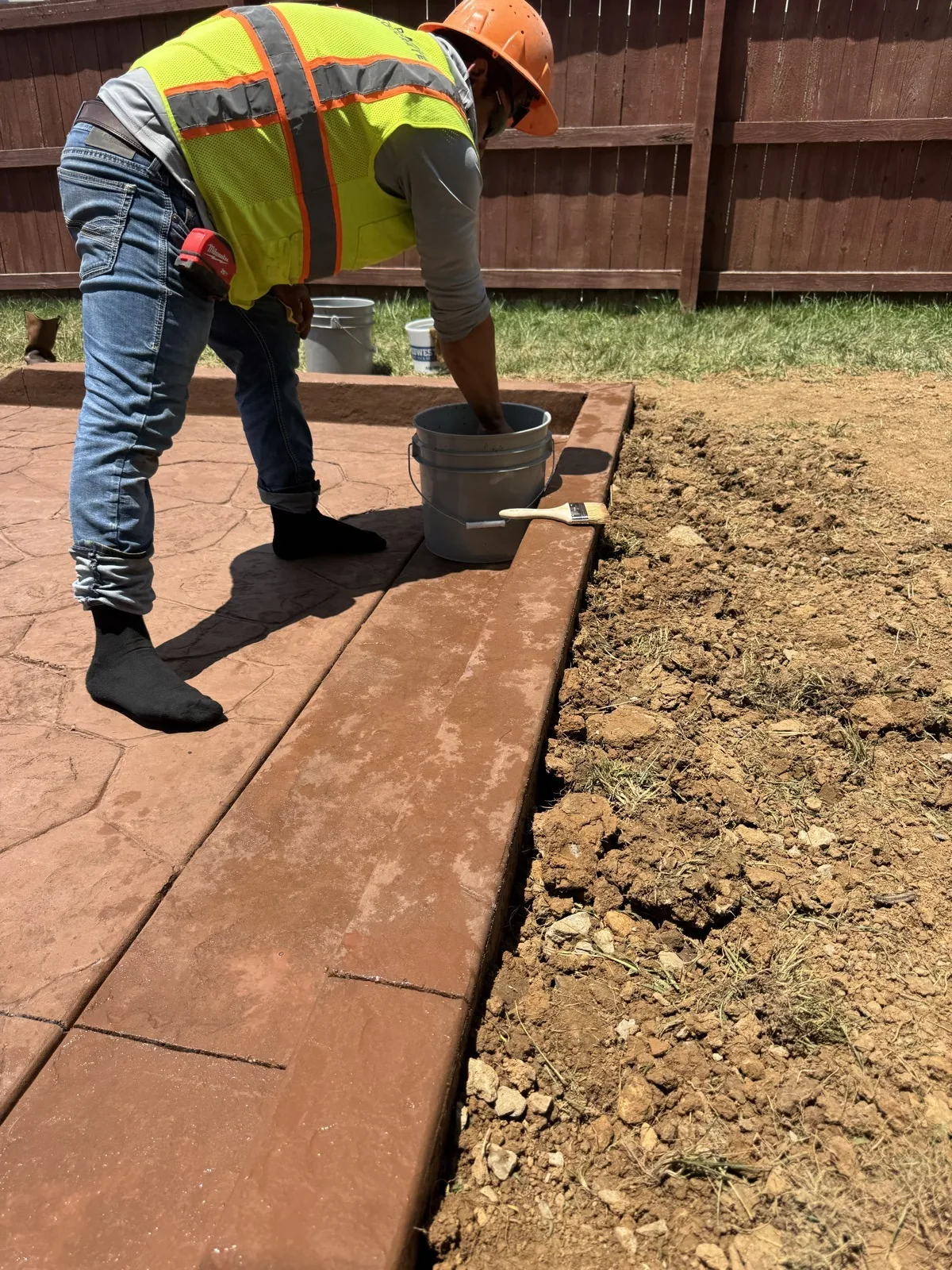 Fieldstone Stamped Patio, Sienna Finish — additional view