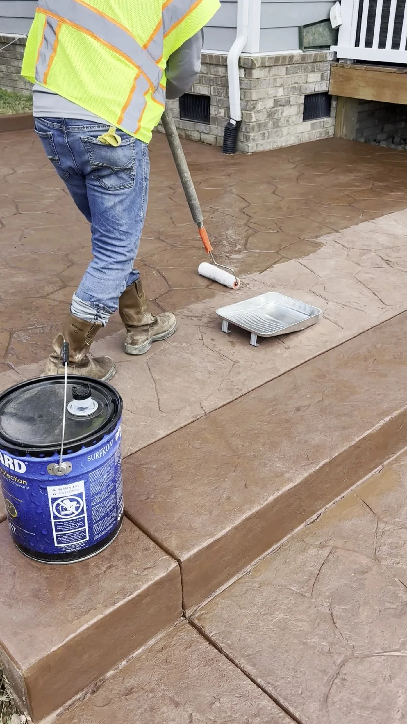 Fieldstone Stamped Patio, Sienna Finish — additional view