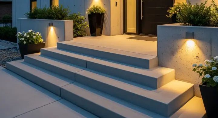 Concrete Steps & Entryways project by Pumas Concrete